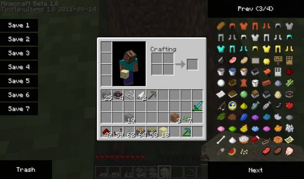 TooManyItems для Minecraft 1.2.5